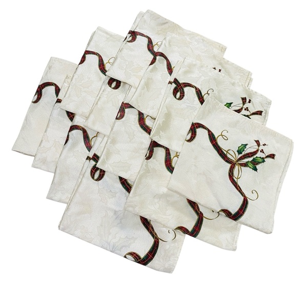 Lenox Holiday Noveau Fabric Napkins 12 pc - Picture 1 of 4